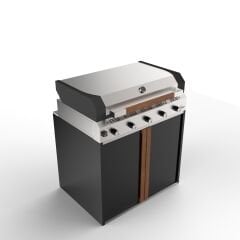 Sinn Chef Paslanmaz Çelik Gazlı Bahçe Mutfağı & Barbekü Modülü (Teppanyaki + Döküm Izgara)