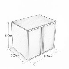 Sinn Free - Malzeme Dolap Modulü PURE WHITE - TRAVERTINE BEIGE