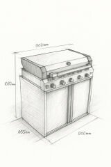 Sinn Chef - Gazlı Barbekü Modülü PURE WHITE