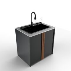 Sinn Cleaner - Akıllı Evyeli Yıkama Modülü ANTRASIT - SWAN GREY