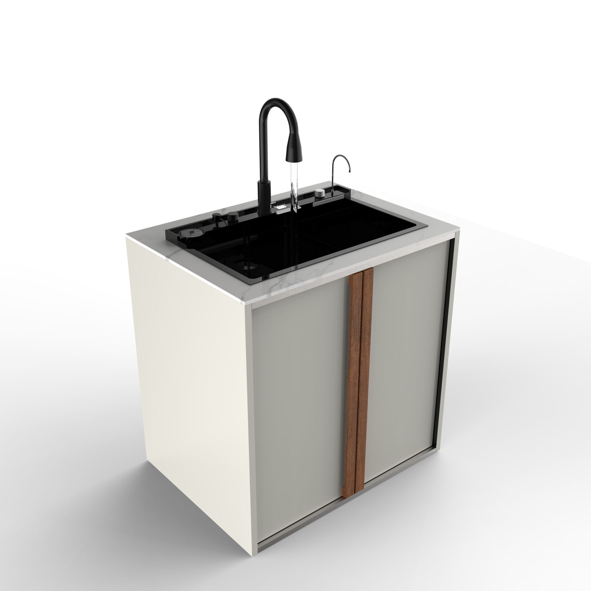 Sinn Cleaner - Akıllı Evyeli Yıkama Modülü PURE WHITE - SAGA WHITE