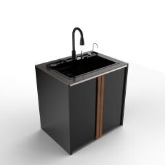 Sinn Cleaner - Akıllı Evyeli Yıkama Modülü BLACK - OXIDO BROWN MATTE