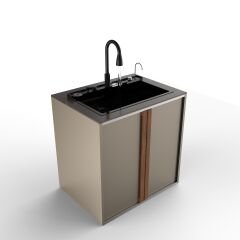 Sinn Cleaner - Akıllı Evyeli Yıkama Modülü CHAMPAGNE - OXIDO BROWN MATTE