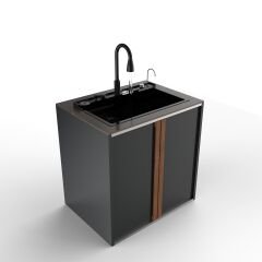 Sinn Cleaner - Akıllı Evyeli Yıkama Modülü ANTRASIT - OXIDO BROWN MATTE