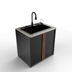 Sinn Cleaner - Akıllı Evyeli Yıkama Modülü TRAVERTINE BEIGE - BLACK